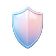 © Pangestu - Sleek holographic 3D shield icon with a vibrant iridescent finish, symbolizing protection and security in a modern design.