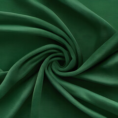 A dark green cotton bow tied into a simple bow. The fabric surface is thick and durable.