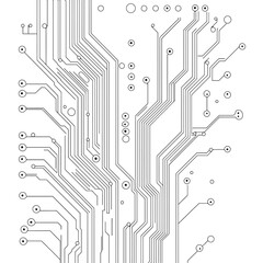 Poster - Abstract Tech Background Circuit Board Design Electronics Technology Pattern Lines Connections (Transparent Background)