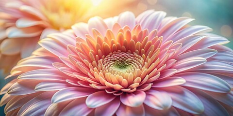 Poster - Close-Up of a Delicate Flower in Soft Pastel Colors, Showcasing its Intricate Petals and Textures, Perfect for Nature Lovers and Floral Design Enthusiasts Seeking Serene Beauty