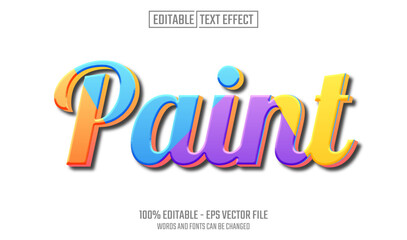 Canvas Print - paint editable text effect