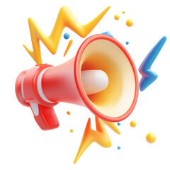 Aufkleber - 3D Super Sale Promo - Red Megaphone