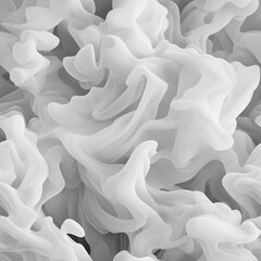 abstract seamless pattern of white smoke with flowing, swirling tendrils.