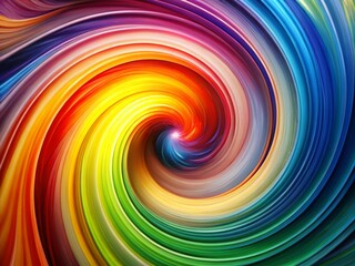 Poster - Dynamic Swirl of Vibrant Colors Creating an Energetic Spiral Effect on a Clean White Background for Engaging Abstract Fashion Photography Concepts