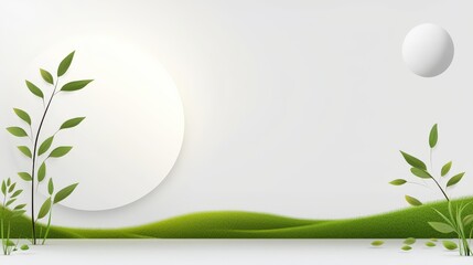 Poster - A minimalist nature background showcasing clean lines and natural elements, ideal for creating modern designs for websites, presentations, or branding.