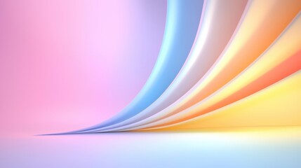 Poster - A minimalist pastel background featuring clean lines and soft gradients, perfect for crafting modern designs for websites, presentations, or branding.