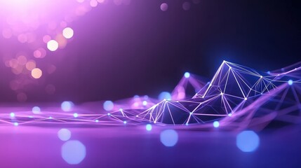 Aufkleber - A sleek purple polygonal background showcasing sharp lines and bold colors, perfect for modern corporate presentations or tech-related graphics.