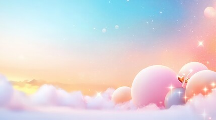 Poster - A smooth galaxy background with muted colors and a subtle twinkle of stars, ideal for enhancing personal projects, invitations, or artistic endeavors.