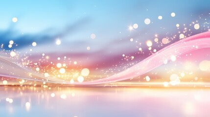 Poster - A soft gradient galaxy background featuring pastel colors and scattered stars, perfect for creating whimsical visuals for branding, invitations, or creative work.