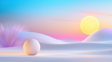 Fototapete - A soft minimalistic background featuring muted colors and gentle gradients, perfect for crafting soothing visuals for relaxation themes, branding, or creative designs.