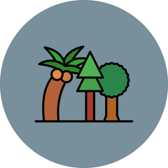 Wall Mural - Trees Icon