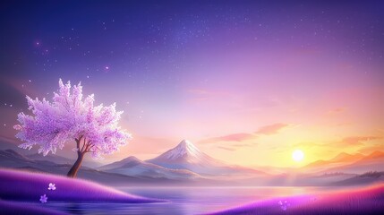 Poster - A vibrant anime background featuring colorful landscapes, whimsical characters, and detailed scenery, perfect for enhancing creative projects, art, or marketing materials.