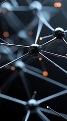 Poster - an abstract depiction of a network of connected nodes against a dark background, symbolizing the hid