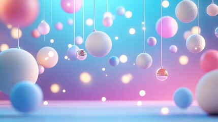 Poster - A whimsical aesthetic background featuring delicate patterns and light effects, ideal for enhancing visuals for events, parties, or creative campaigns.