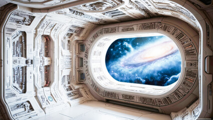 Wall Mural - Futuristic spaceship interior