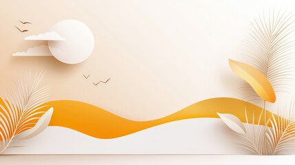 Poster - An artistic minimalistic background showcasing layered elements and a soft color palette, ideal for creating visually engaging content for blogs, art projects, or social media.