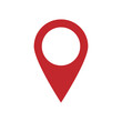 © Creative Skill - location pin icon design for digital applications and map services isolated with white background.