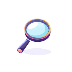 Poster - 3D Magnifying Glass Icon - Search and Analysis Concept