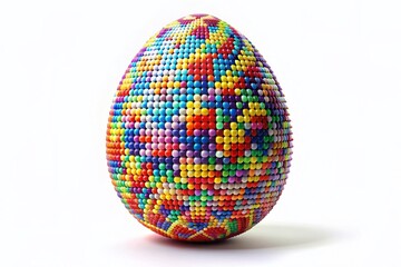 Poster - Isolated Pixel Egg - A Unique Graphic Element for Creative Projects and Digital Art Applications, Perfect for Illustrations, Designs, and Modern Visual Aesthetics