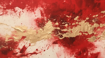 Wall Mural - Red paint background. A painting of a red background