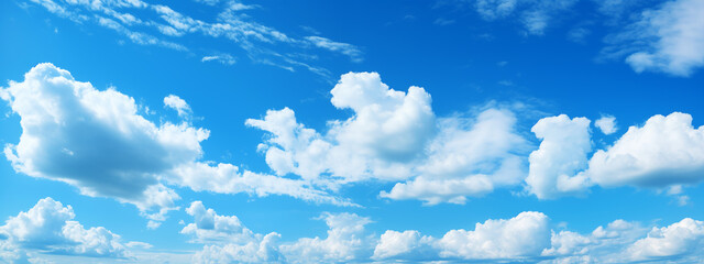 Wall Mural - blue sky background with tiny clouds. panorama background