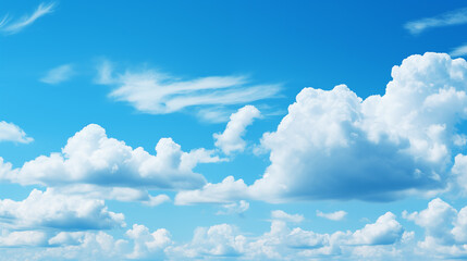 Wall Mural - sky background with tiny clouds. panorama sky background