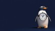© Mahavira Osa - A Penguin Holding a Clock with 2025
