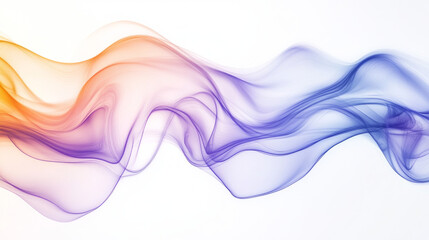 Wall Mural - Vibrant flowing wave pattern with smooth transitions isolated on white background
