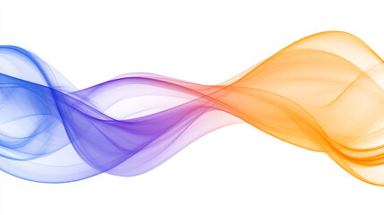Wall Mural - Vibrant flowing wave pattern with smooth transitions isolated on white background