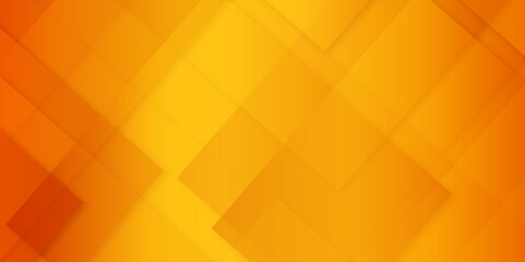 Poster - Abstract modern orange, yellow pattern geometric luxury gradient line background random square shape design. 3d shadow effects, modern design template background. layered geometric triangle shapes.