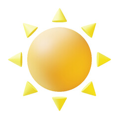 3d sun icon