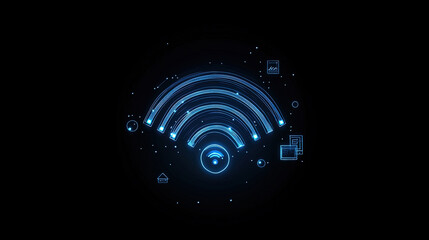 Poster - Wireless connection icon. Internet network connection technology. Internet connection and data transfer in the cloud. Modern digital connectivity. Free internet zone symbol. Internet network security 