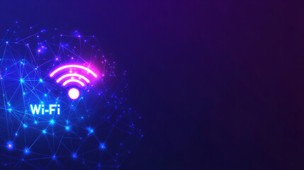 Poster - Wireless connection icon. Internet network connection technology. Internet connection and data transfer in the cloud. Modern digital connectivity. Free internet zone symbol. Internet network security 