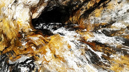 Poster - Twisted Cavern in Watercolor Style