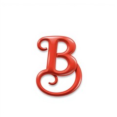 Red letter b font bubble decoration png Illustration 