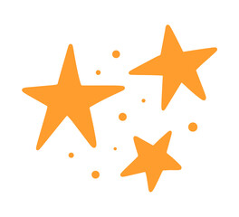 Wall Mural - scribble stars hand drawn doodle shape element