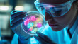 © Daniel - Scientist examining petri dish with colorful cultures, food biotech, innovative food research
