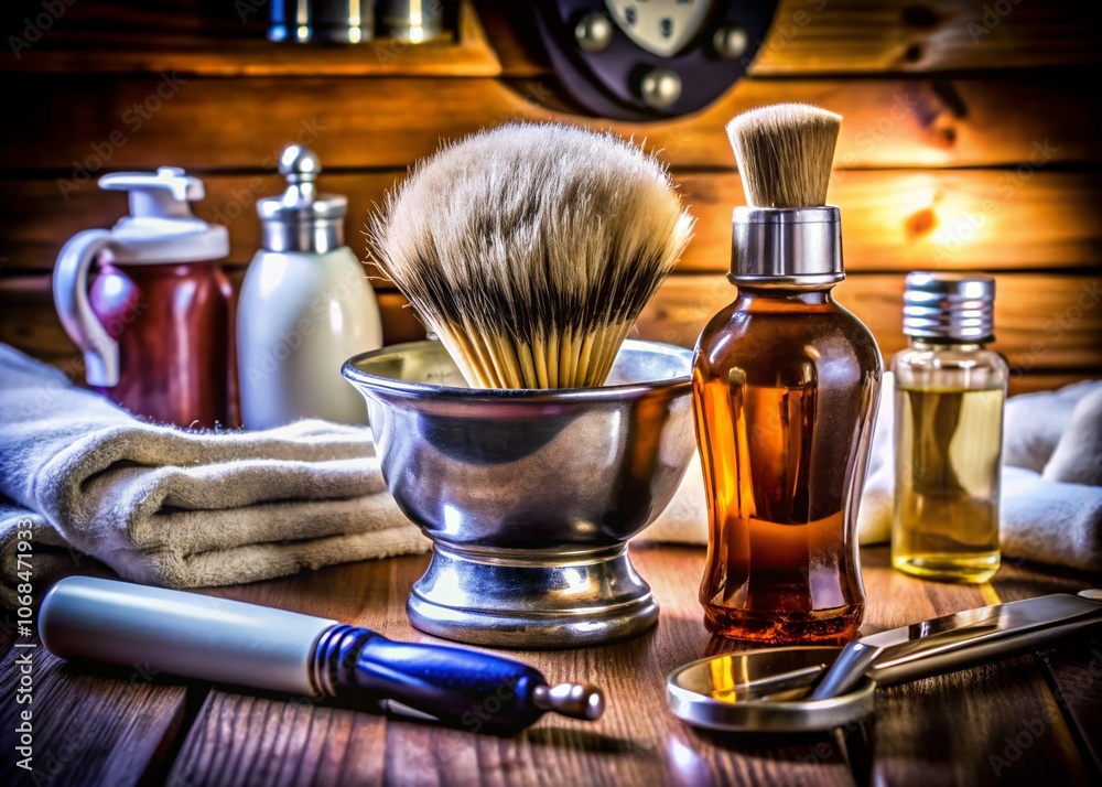 Vintage Style Photography of a Landing Strip Shave with Soft Lighting