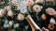 © Thi - Champagne bottle opening with a burst of bubbles, celebrating joy and special moments.