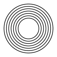 Aufkleber - Lines in circle form. distance equal lines concentric circles. spiral. technology round logo. thin line spiral. design element. abstract geometric shape. vector illustration