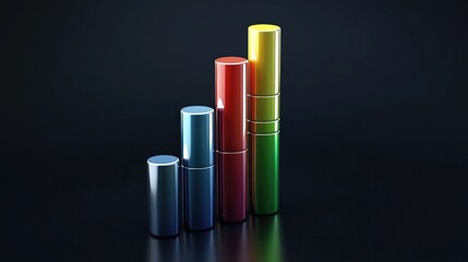 Poster - Colorful Cylinders Representing Growth and Progress
