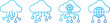 © Oman - Collection of line icons related to cloud computing, cloud services, servers, digital transformation in gradient colours. Vector illustration