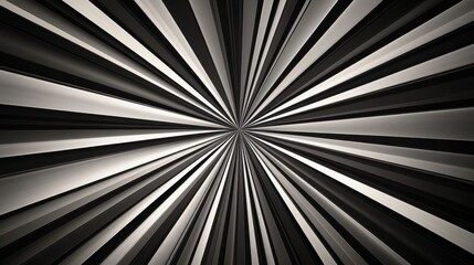 Poster - Abstract monochrome design featuring sharp, radiating lines creating a dynamic illusion of depth.