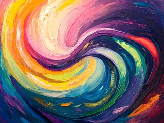 Poster - A vibrant swirl of colors creating an abstract visual experience that inspires creativity and imagination.