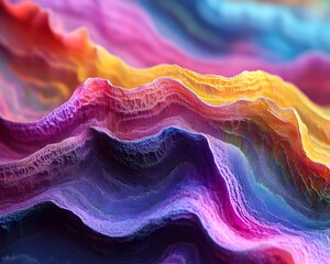 Poster - Abstract colorful wavy background with vibrant hues and textures.