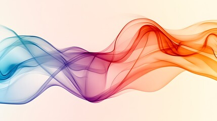Poster - Colorful wave patterns blend harmoniously, creating a dynamic and vibrant abstract background for design and creativity.