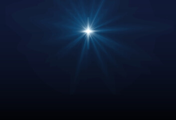 Wall Mural - christmas star of the nativity of bethlehem, the nativity of jesus christ in the shape of a glowing 