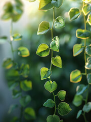 Poster - Green plant background vines.