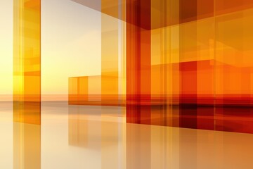 Poster - Abstract Layout with Transparent Elements and Warm Colors