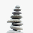 © Tetra Images - USA, New York, Lake Placid, Studio shot of stones balanced in stack